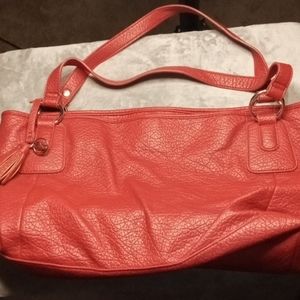 Nine West Red Leather vintage Tote